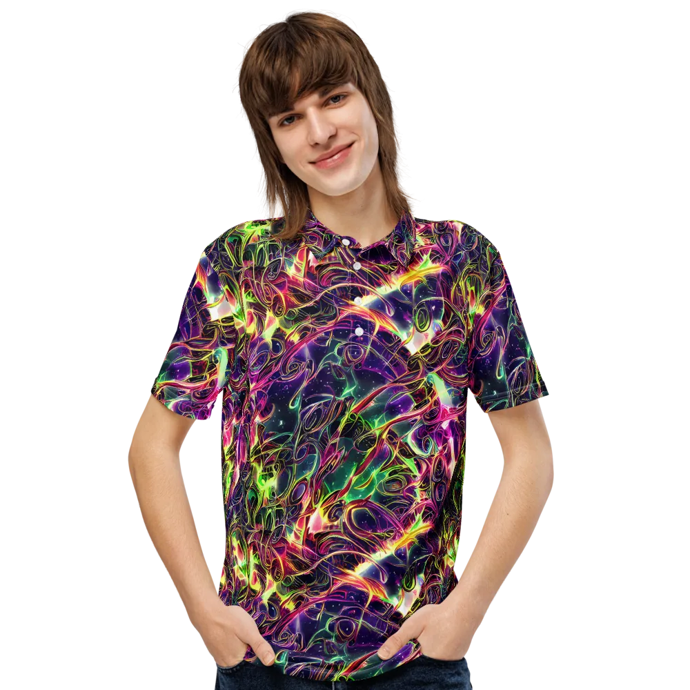 The Color Storm on Men's Slim Fit Polo Shirt — Front