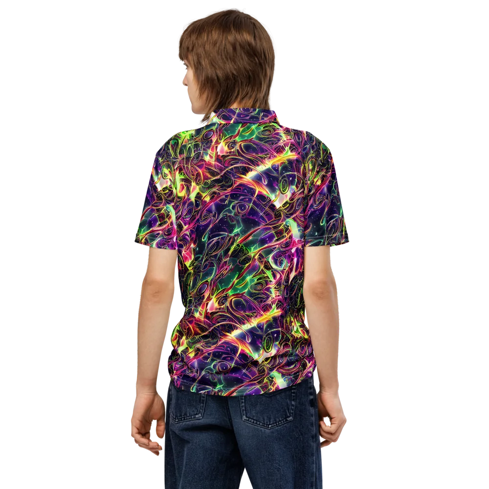 The Color Storm on Men's Slim Fit Polo Shirt — Back