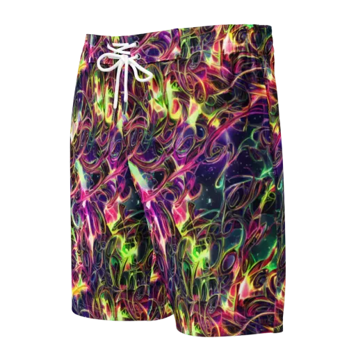 The Color Storm on a Men's Board Shorts