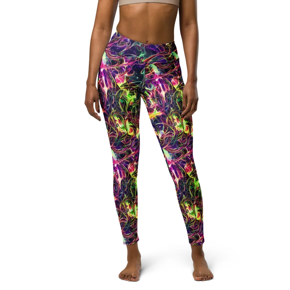 The Color Storm on Yoga Leggings — Front