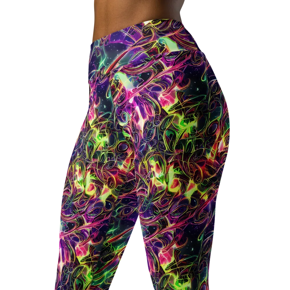 The Color Storm on Yoga Leggings — Left Front