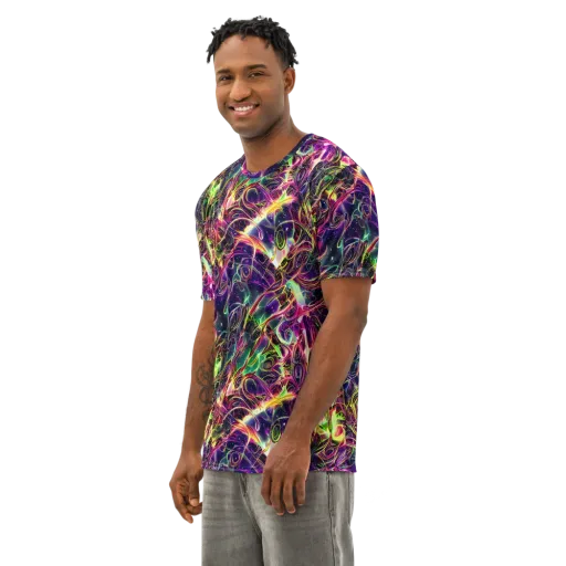 The Color Storm on a Men's Cotton Crew Neck T-Shirt