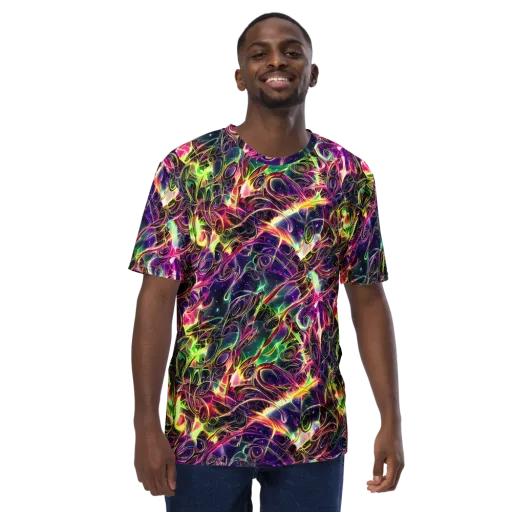 The Color Storm on a Men's Crew Neck T-Shirt