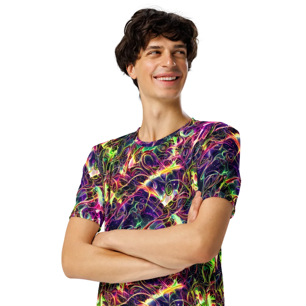 The Color Storm on Men's Crew Neck T-Shirt — Left Front