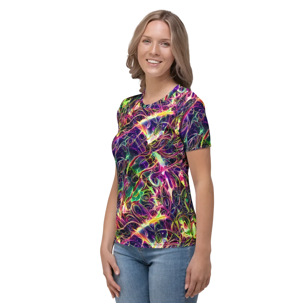 The Color Storm on Women's Crew Neck T-Shirt — Left