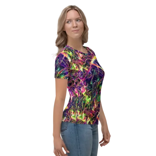 The Color Storm on a Women's Crew Neck T-Shirt