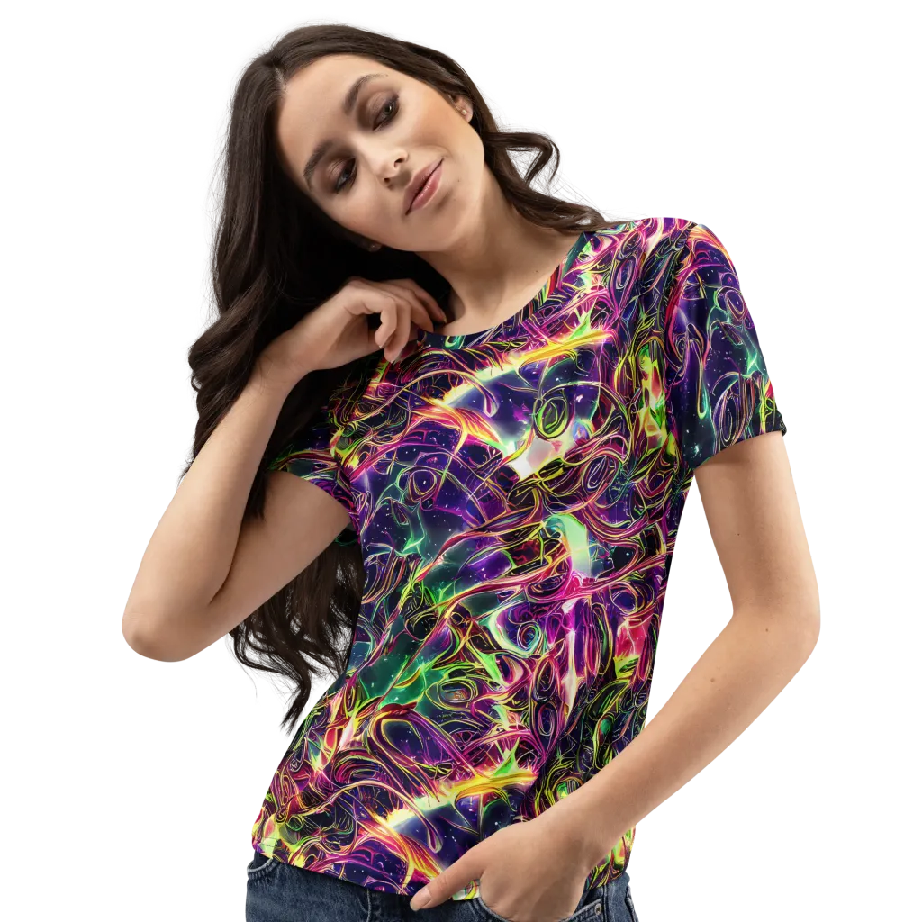The Color Storm on Women's Crew Neck T-Shirt — Left Front