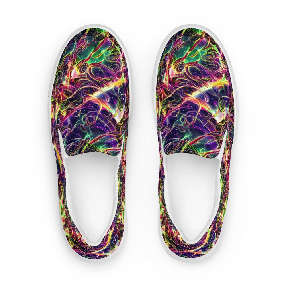 The Color Storm on Men's Slip-On Canvas Shoes — Front