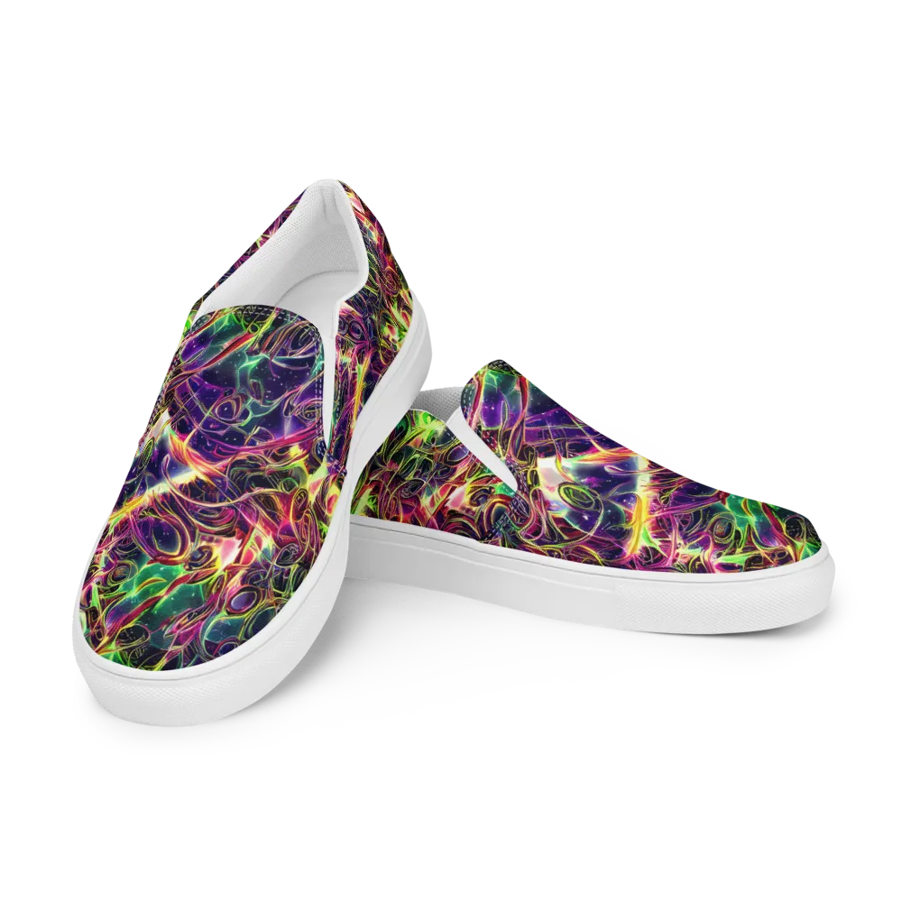 The Color Storm on Men's Slip-On Canvas Shoes — Left Front