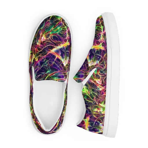 The Color Storm on a Men's Slip-On Canvas Shoes