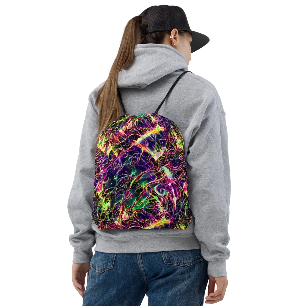 The Color Storm on Drawstring Bag — Front