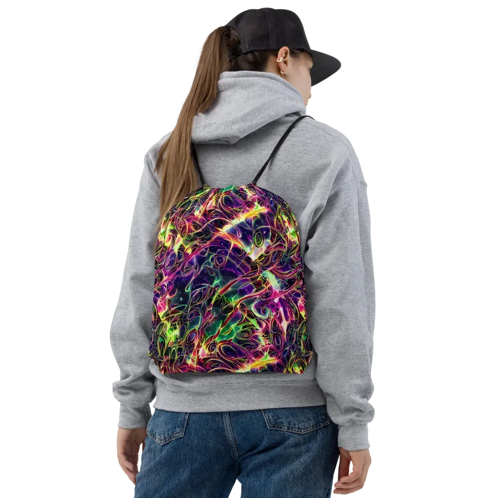 The Color Storm on Drawstring Bag — Front