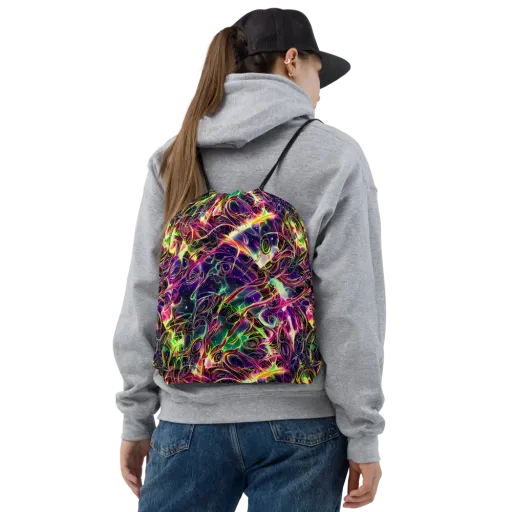 The Color Storm on a Drawstring Bag