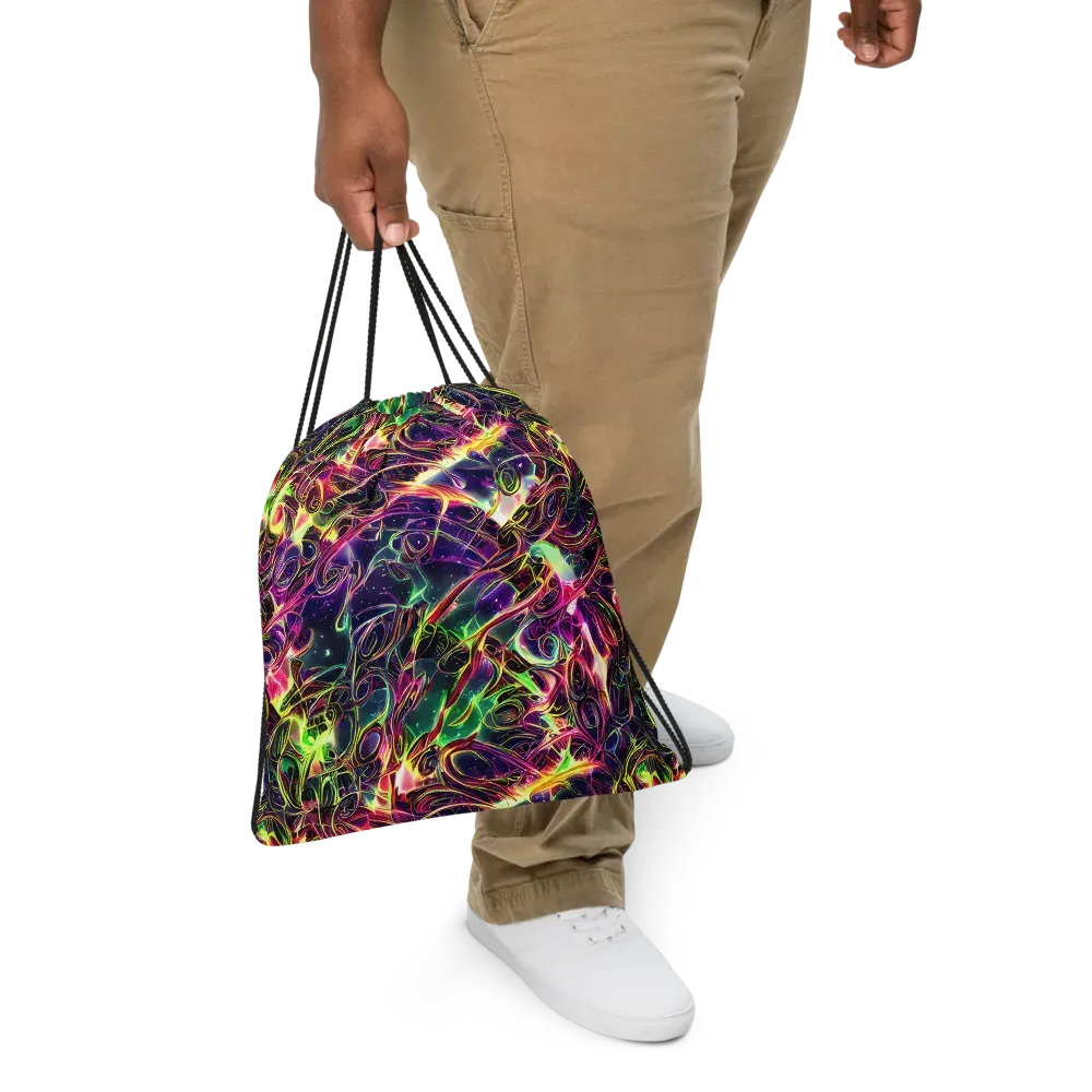 The Color Storm on Drawstring Bag — Front