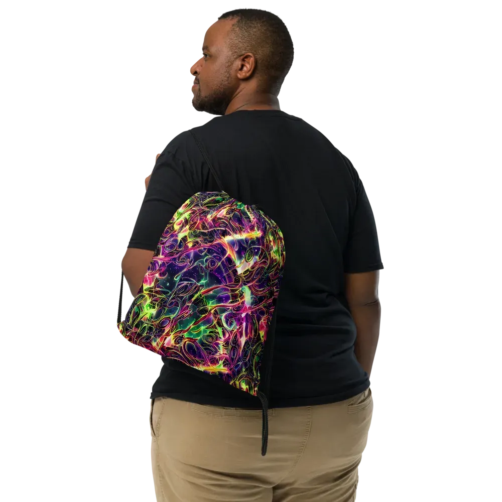 The Color Storm on Drawstring Bag — Front