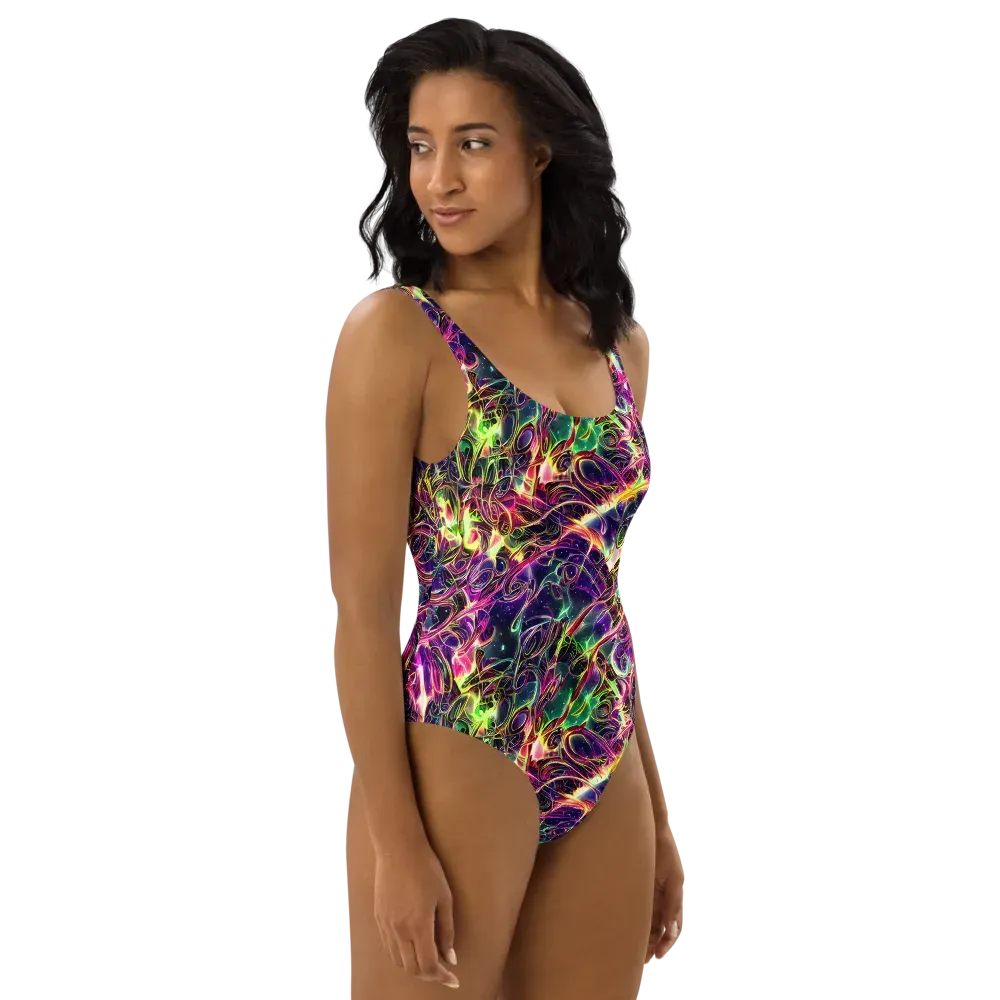 The Color Storm on One-Piece Swimsuit — Right