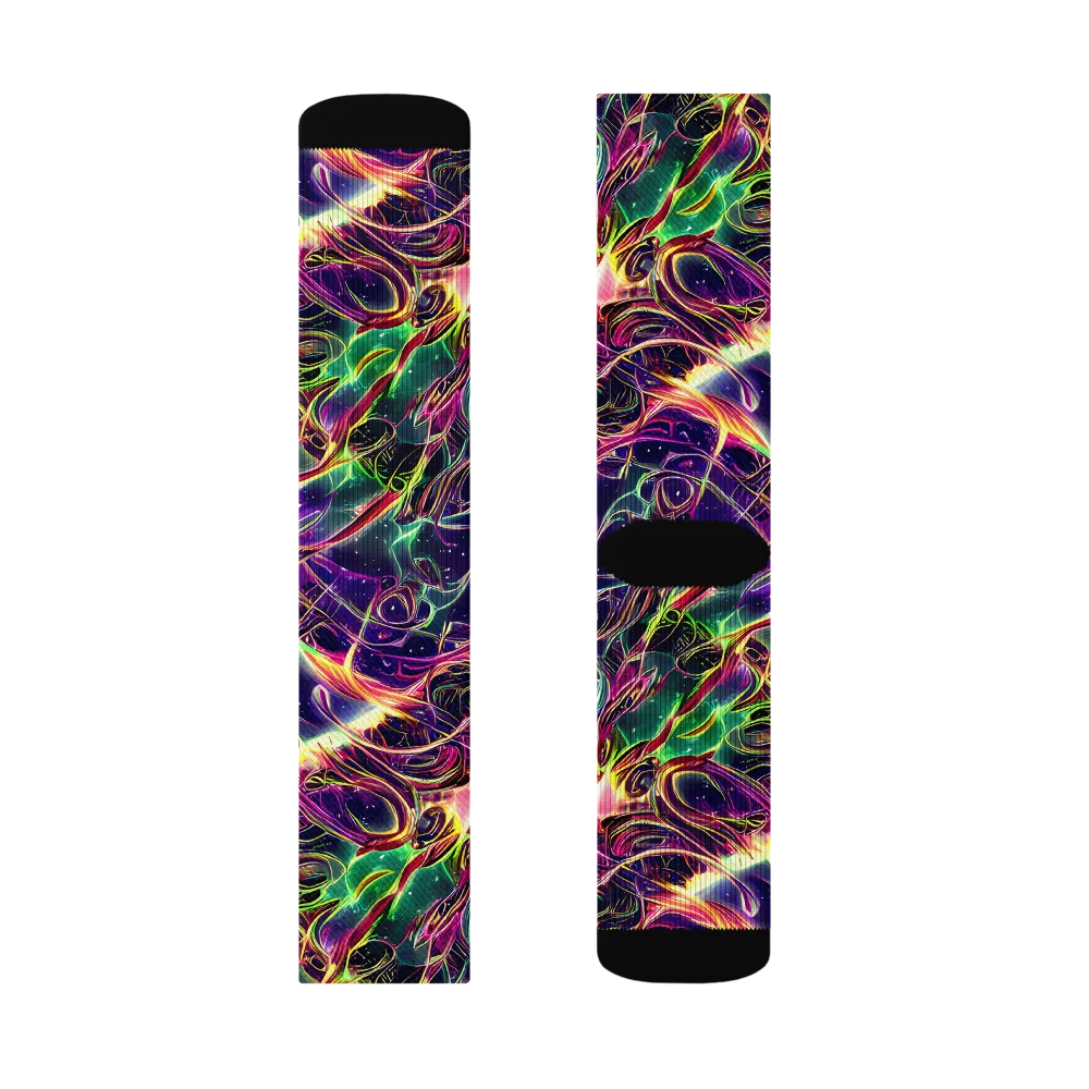 The Color Storm on Socks — Right Sock