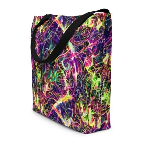 The Color Storm on a Large Tote Bag W/ Pocket