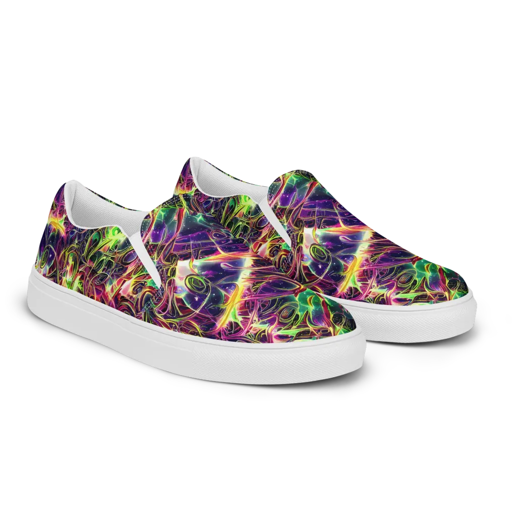 The Color Storm on Women's Slip-On Canvas Shoes — Right Front