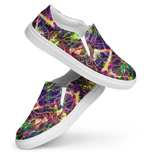 The Color Storm on a Women's Slip-On Canvas Shoes