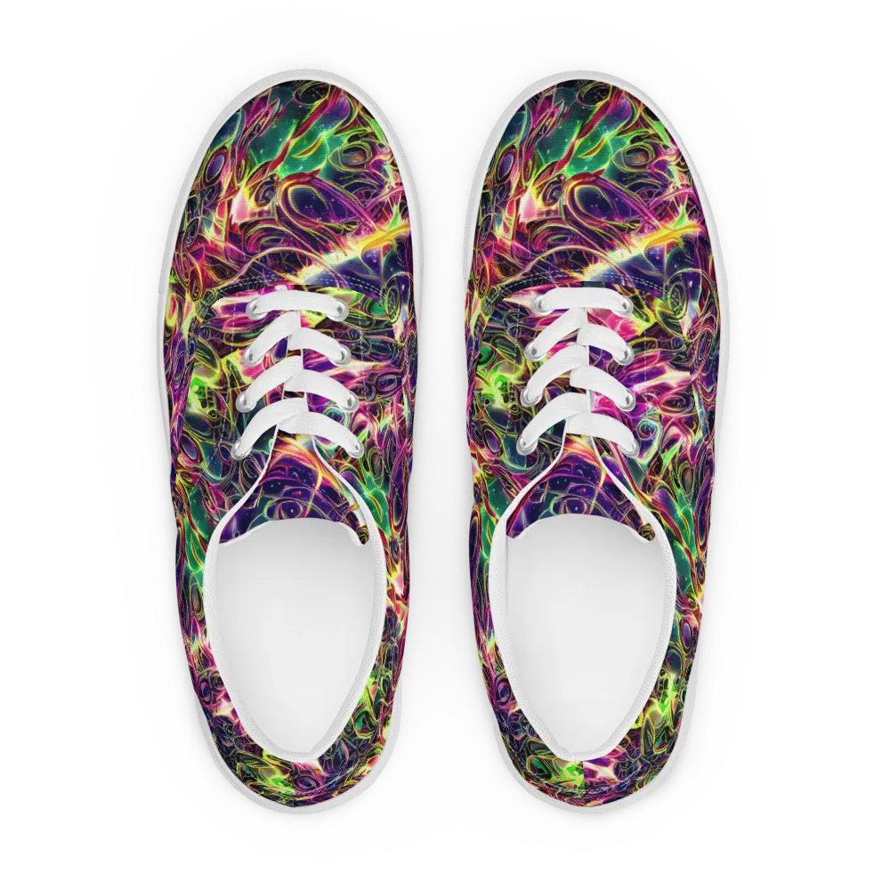 The Color Storm on Men's Lace-Up Canvas Shoes — Front