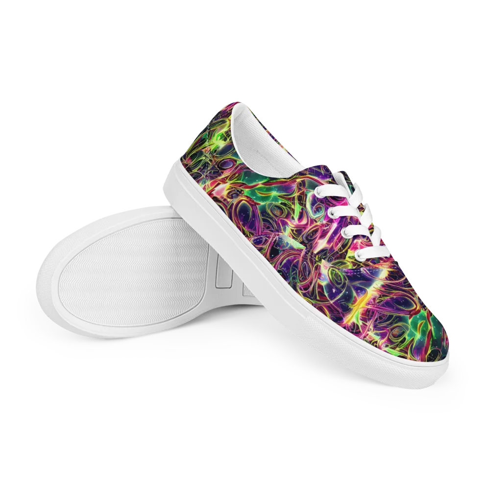 The Color Storm on Men's Lace-Up Canvas Shoes — Right Front