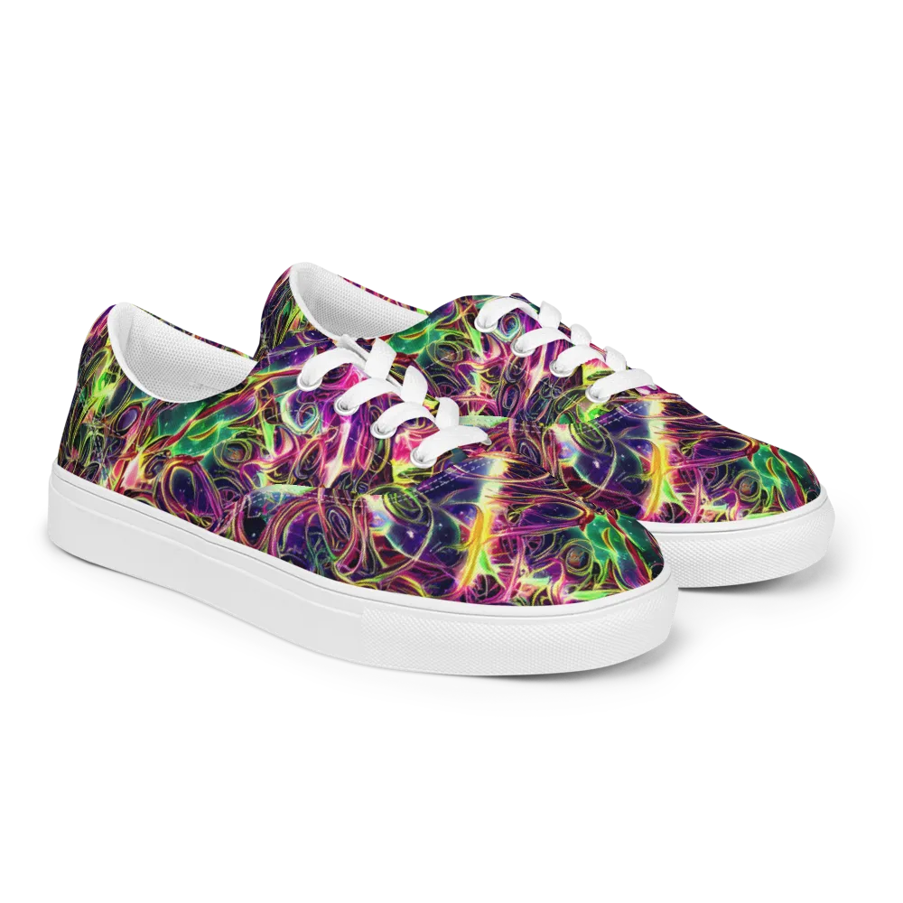 The Color Storm on Men's Lace-Up Canvas Shoes — Right Front