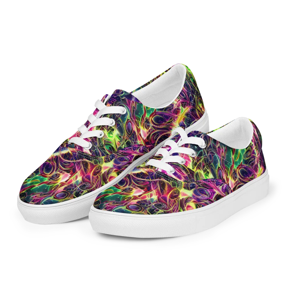 The Color Storm on Men's Lace-Up Canvas Shoes — Left Front