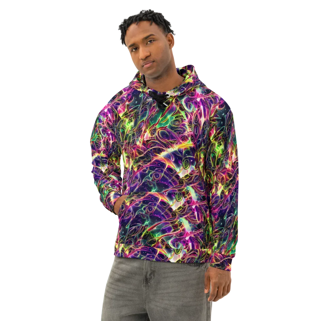 The Color Storm on Cotton Hoodie — Left Front