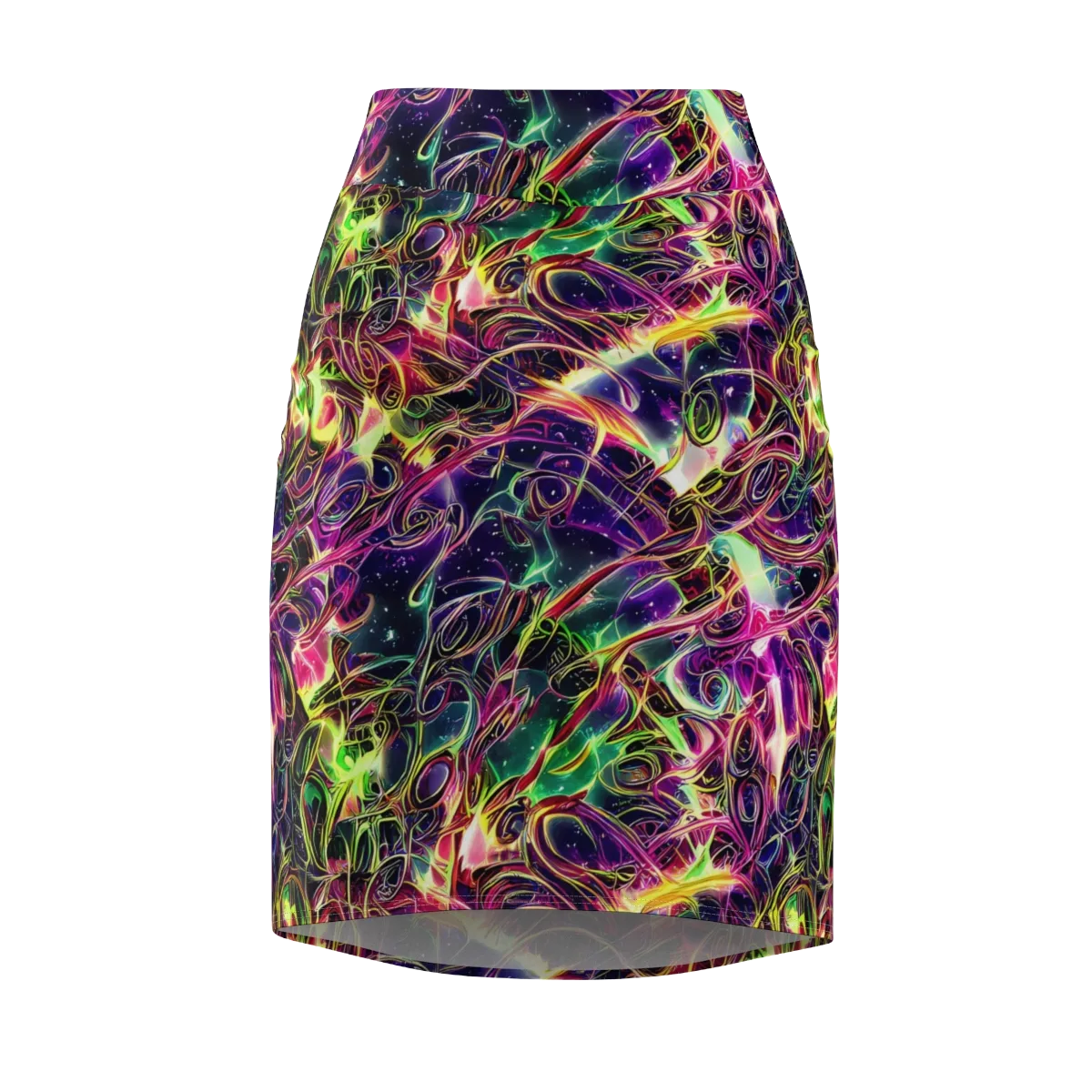 The Color Storm on Pencil Skirt — Front