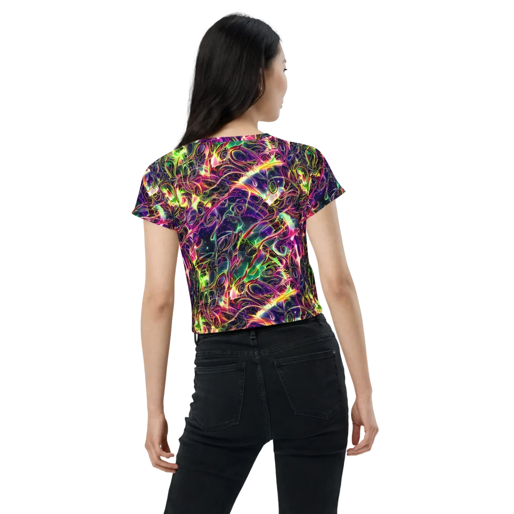 The Color Storm on Crop Tee — Back
