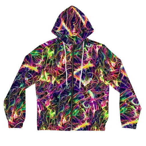 The Color Storm on a Women's Full-Zip Hoodie