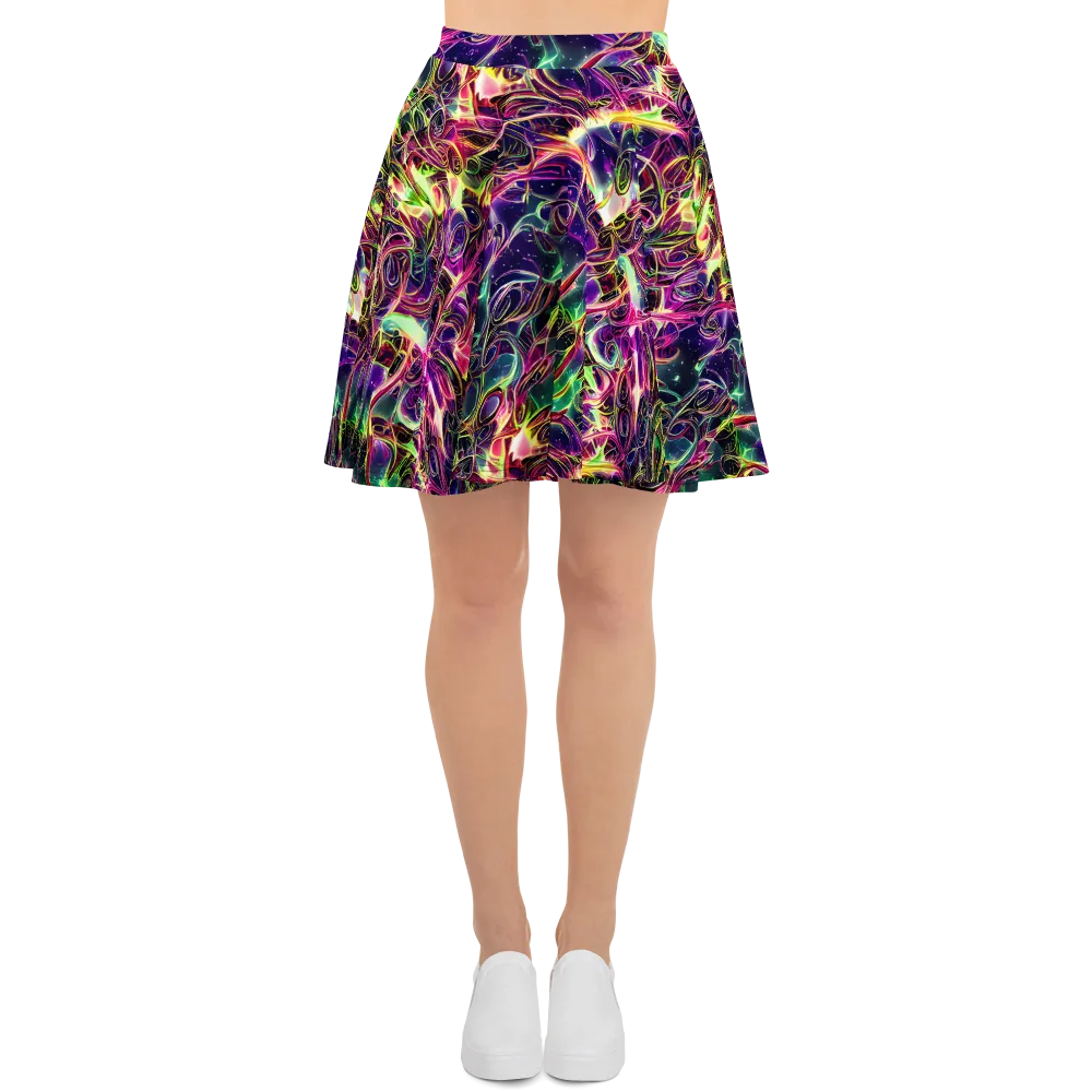 The Color Storm on Skater Skirt — Front