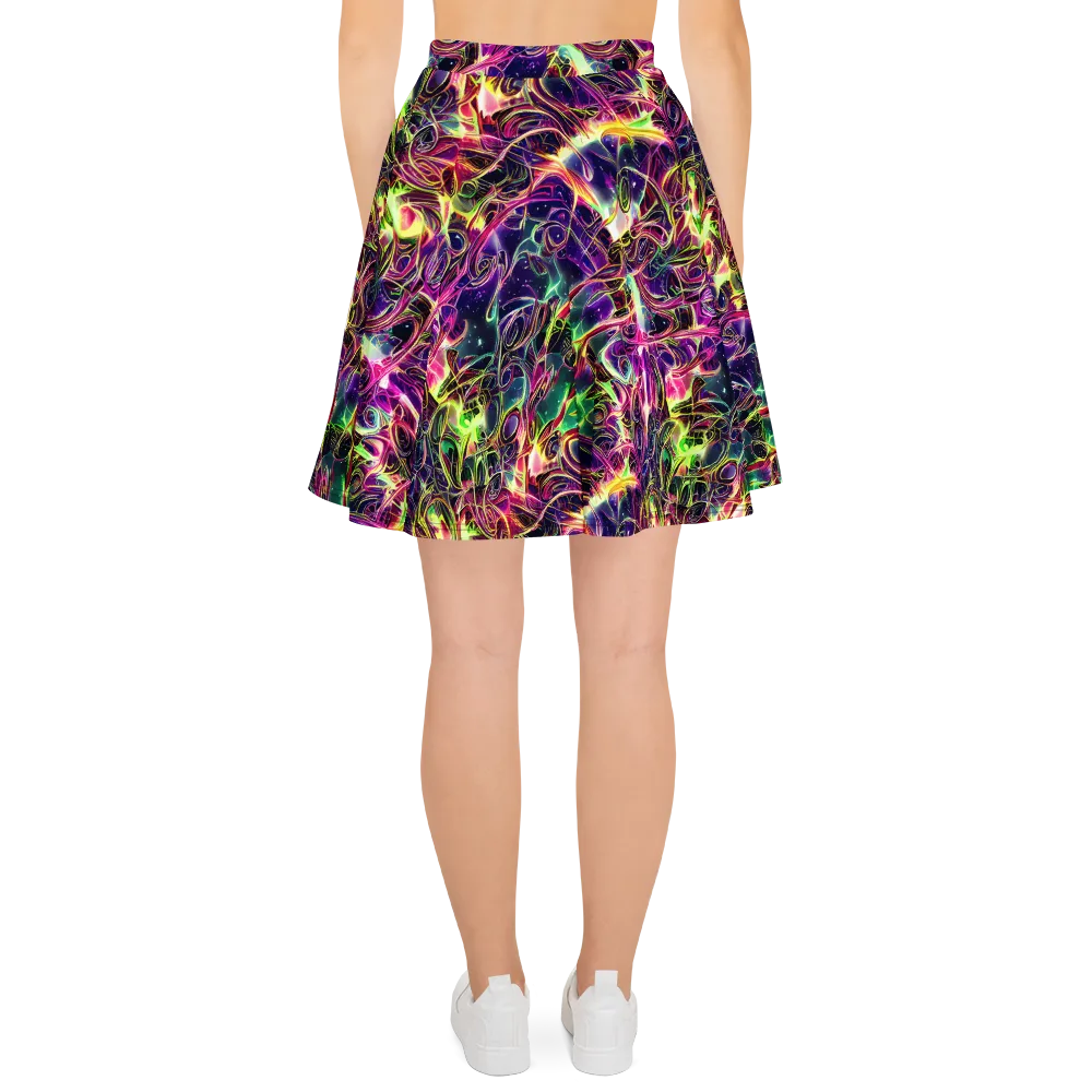 The Color Storm on Skater Skirt — Back