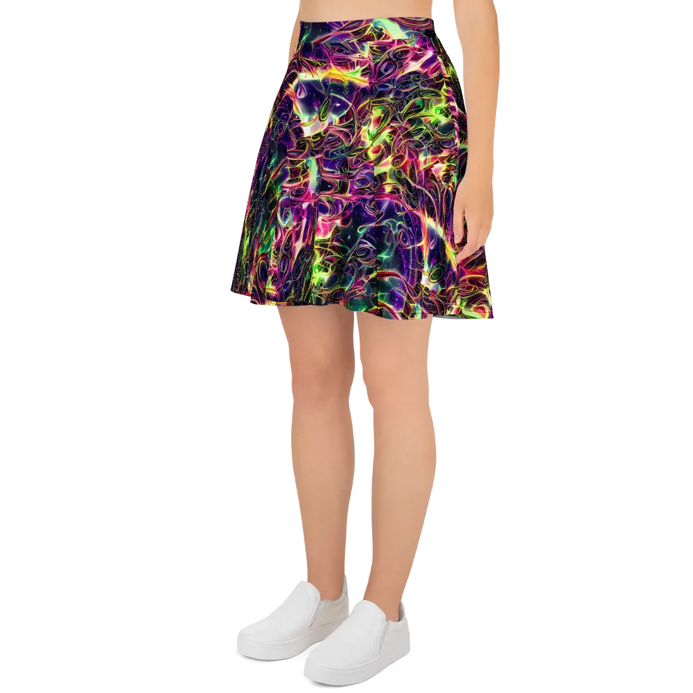 The Color Storm on Skater Skirt — Left