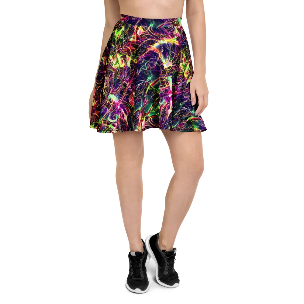 The Color Storm on Skater Skirt — Front