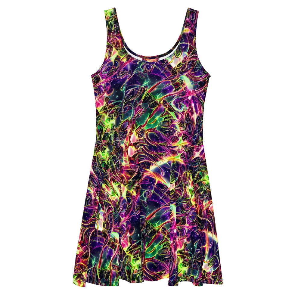 The Color Storm on Skater Dress — Front