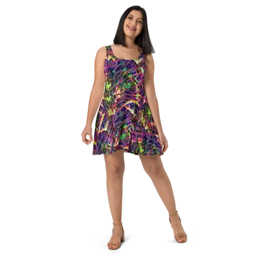The Color Storm on a Skater Dress
