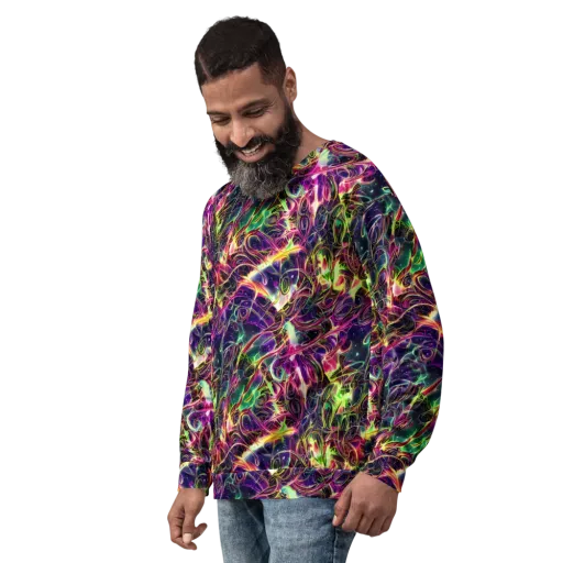 The Color Storm on a Sweatshirt