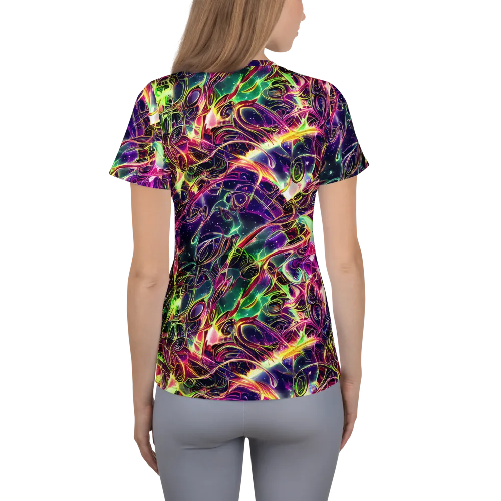 The Color Storm on Women's Athletic T-Shirt — Back
