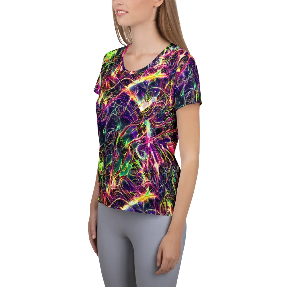 The Color Storm on Women's Athletic T-Shirt — Left