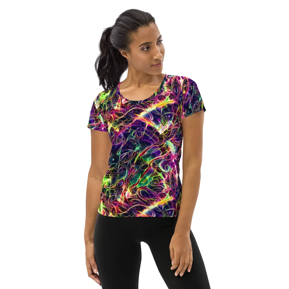 The Color Storm on Women's Athletic T-Shirt — Front