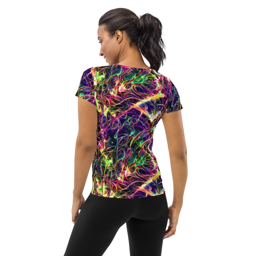 The Color Storm on Women's Athletic T-Shirt — Back