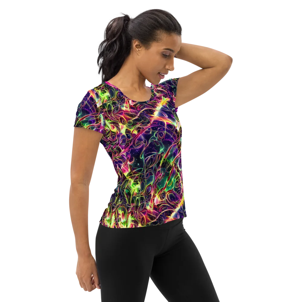 The Color Storm on Women's Athletic T-Shirt — Right