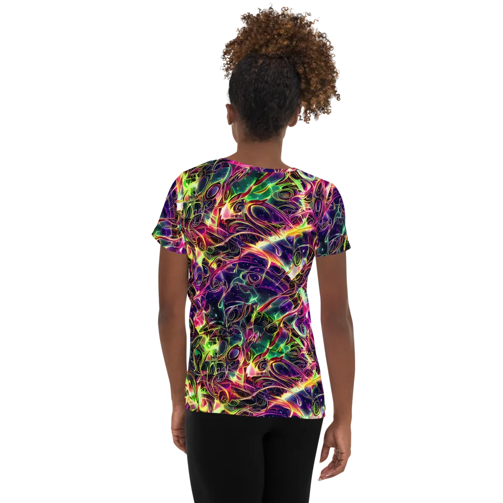 The Color Storm on Women's Athletic T-Shirt — Back