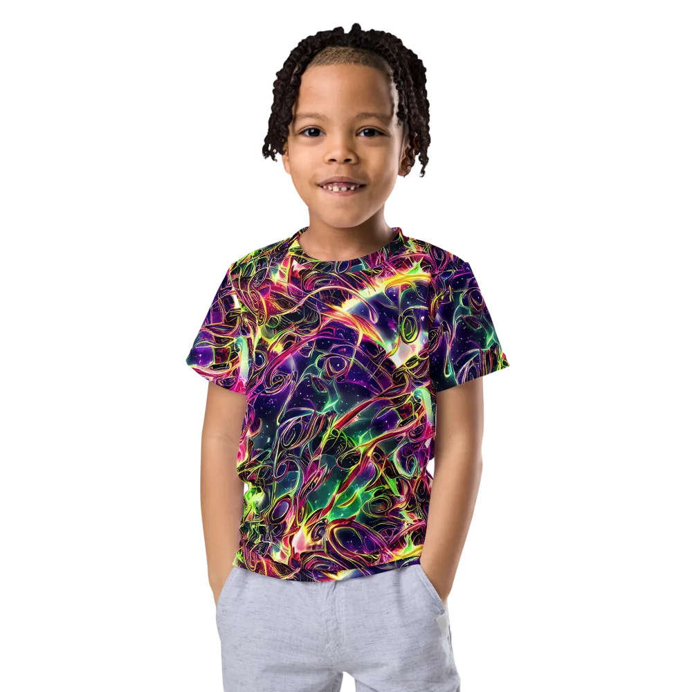 The Color Storm on Kids Crew Neck T-Shirt — Front