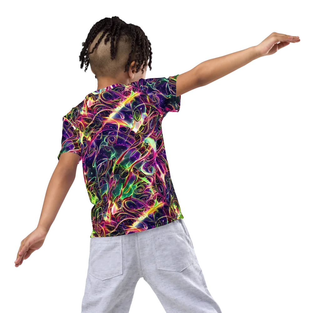 The Color Storm on Kids Crew Neck T-Shirt — Back