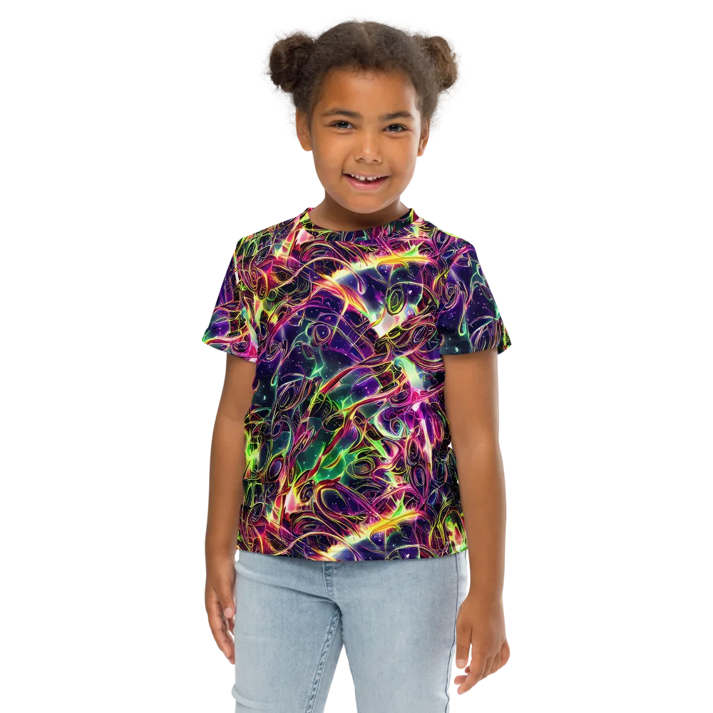 The Color Storm on Kids Crew Neck T-Shirt — Front