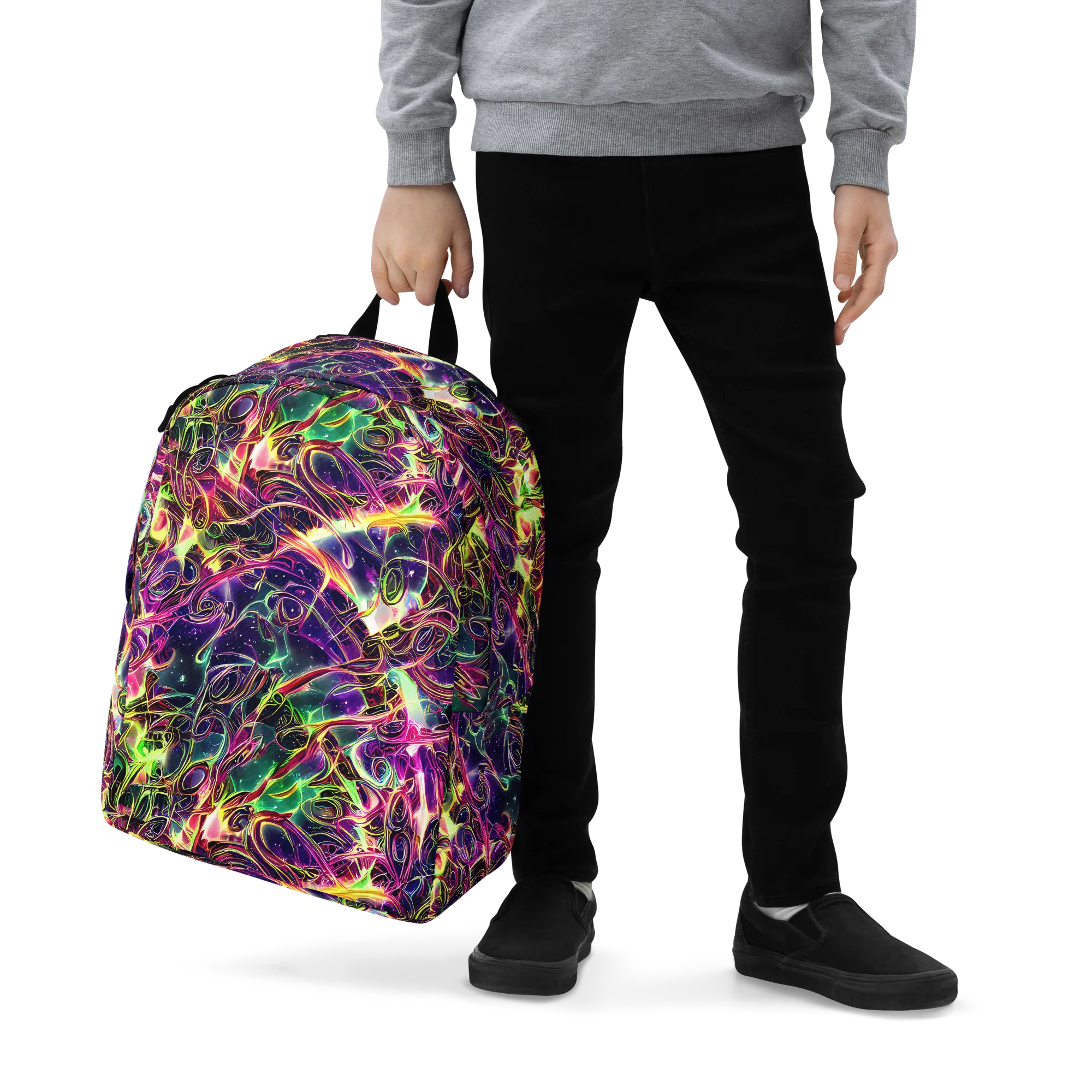 The Color Storm on Minimalist Backpack — Zoomed-in