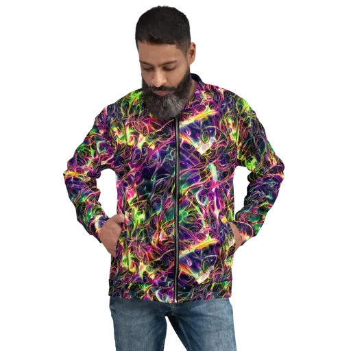 The Color Storm on a Bomber Jacket